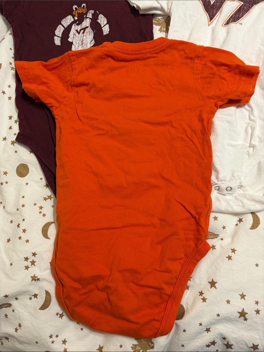 3 Virginia Tech Infant Bodysuit Set - Orange, Maroon, White 24 month - Picture 4 of 8